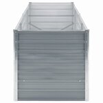 vidaXL Lit surélevé de jardin Acier galvanisé 240x80x77 cm Gris