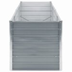 vidaXL Lit surélevé de jardin Acier galvanisé 240x80x77 cm Gris