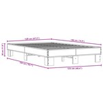 vidaXL Cadre de lit sans matelas chêne sonoma 120x190 cm