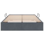 vidaXL Cadre de lit ottoman Gris foncé 120 x 200 cm Velours