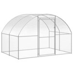 Vidaxl poulailler d'extérieur 3x24x2 m acier galvanisé
