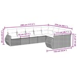 vidaXL Salon de jardin 9 Pièces avec coussins noir résine tressée