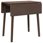 vidaXL Table à manger marron bois massif et caoutchouc