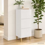 vidaXL Armoire à tiroirs Blanc brillant 33 x 34 5 x 90 cm