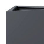 vidaXL Jardinières 2 Pièces anthracite triangulaire 50x43x75 cm acier