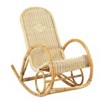 Rocking chair en manau et moelle de rotin naturelle tipi