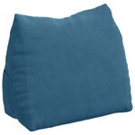 vidaXL Coussin de Dos Bleu 60 x 20 x 50 cm Tissu en velours côtelé