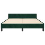 vidaXL Cadre de lit sans matelas vert foncé 140x200 cm velours