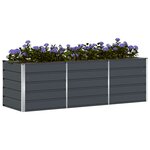 vidaXL Jardinière Anthracite 240 x 80 x 75 cm Acier