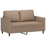 vidaXL Canapé à 2 places Cappuccino 120 cm Similicuir