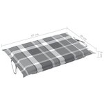 vidaXL Chaise longue de jardin avec table et coussin Bois d'acacia