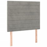 vidaXL Sommier à lattes de lit et matelas Gris clair 80x200 cm Velours