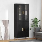 vidaXL Haut Armoire Chêne noir 69 5 x 34 x 180 cm
