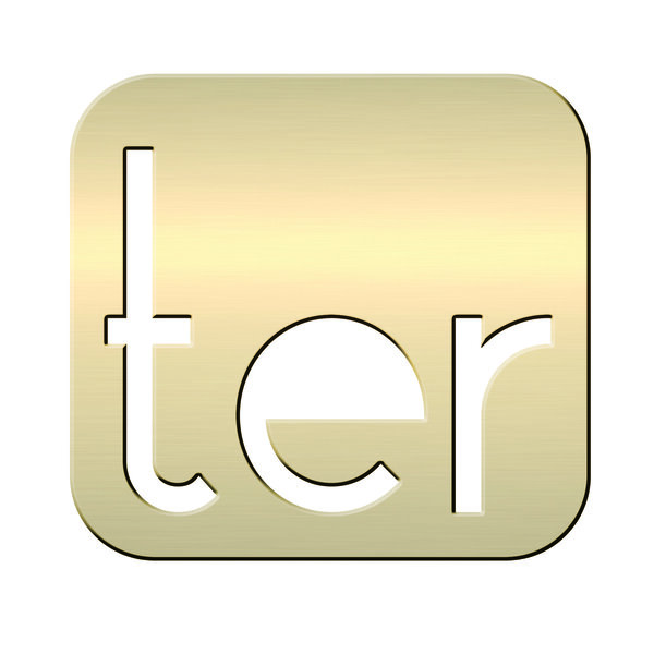 N° TER en Laiton  adhésif puissant  50 mm x 2 mm