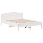 vidaXL Cadre de lit sans matelas blanc 160x200 cm bois de pin massif
