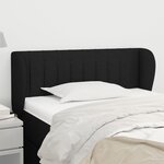 vidaXL Tête de lit avec oreilles Noir 103x23x78/88 cm Tissu