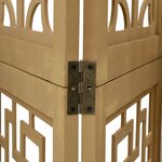 vidaXL Cloison de séparation 6 panneaux marron bois paulownia massif