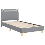 vidaXL Cadre de lit pour enfants avec tête de lit Gris clair tissu