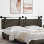 vidaXL Tête de lit suspendue Avec lumière LED Gris Simili cuir