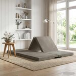 vidaXL Canapé-lit pliable 140 x 67 x 15 cm Gris clair