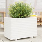 vidaXL Jardinière blanc 70x40x49 5 cm bois de pin massif