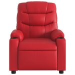 vidaXL Fauteuil inclinable électrique Rouge Similicuir