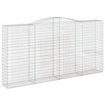 vidaXL Paniers à gabions arqués 5 Pièces 400x50x200/220 cm Fer galvanisé