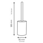 RIDDER Brosse de toilette avec support Brique Blanc