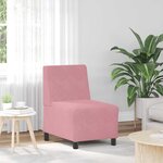 vidaXL Canapé modulaire sans accoudoirs Rose 55 cm Velours