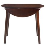 vidaXL Table de salle à manger ronde à abattant MDF Marron