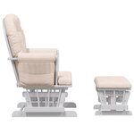 vidaXL Chaise berçante avec repose-pied Rose clair Tissu