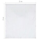 vidaXL Panneau latéral de tente de réception PVC 2x2 m Blanc 550 g/m²