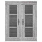vidaXL Buffet haut Sonoma gris 69 5x34x180 cm Bois d'ingénierie