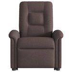 vidaXL Fauteuil inclinable électrique marron foncé tissu