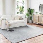 vidaXL Tapis en Fourrure Synthétique de Lapin Olite Gris 200 x 200 cm