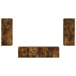 vidaXL Ensemble meuble TV 2 Pièces Chêne fumé Bois d'ingénierie