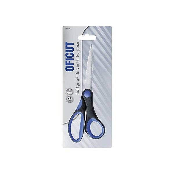 Ciseaux Oficut Softgrip®, droitiers & gauchers 21 cm Anneaux asymétriques FISKARS