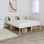 vidaXL Cadre de lit métal sans matelas blanc 140x200 cm