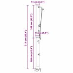 vidaXL Douche solaire pour l'extérieur avec tête de douche à main  217 cm  20 L.
