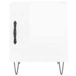 vidaXL Table de chevet blanc brillant 40x40x50 cm bois d’ingénierie
