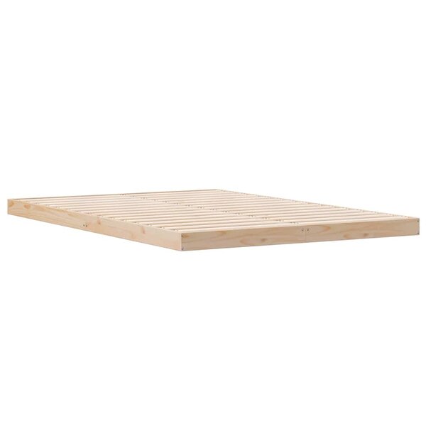vidaXL Cadre de lit surélevé Naturel 140 x 220 cm Bois de pin massif