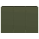 vidaXL Jardinière vert olive 120x40x80 cm acier laminé à froid