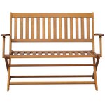 vidaXL Banc de jardin avec coussin 120 cm Bois d'acacia massif