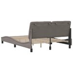 vidaXL Cadre de lit sans matelas taupe 140x190 cm tissu