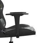 vidaXL Chaise de jeu Noir et camouflage Similicuir