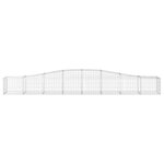 vidaXL Paniers à gabions arqués 7 Pièces 400x50x40/60 cm Fer galvanisé