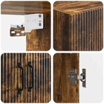 vidaXL Armoire Murale 66 x 34 5 x 90 cm Bois d'ingénierie Chêne fumé