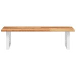 vidaXL Étagère de vasque murale acier et bois massif d'acacia