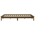 vidaXL Cadre de lit sans matelas marron miel bois massif