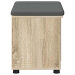 vidaXL Banc d'entrée avec coussin Uni Chêne Sonoma 60 x 38 x 46 cm